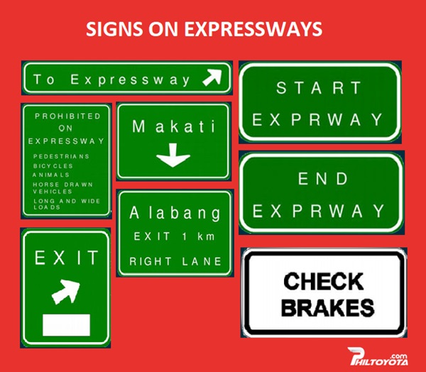road signs and symbols on expressways philippines