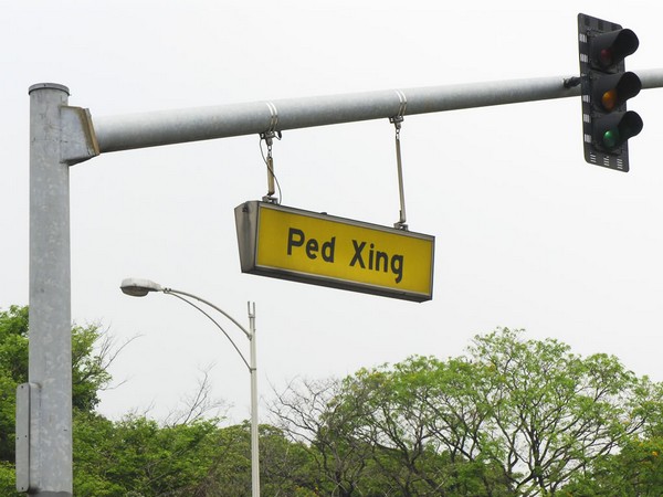 a form of ped xing road sign
