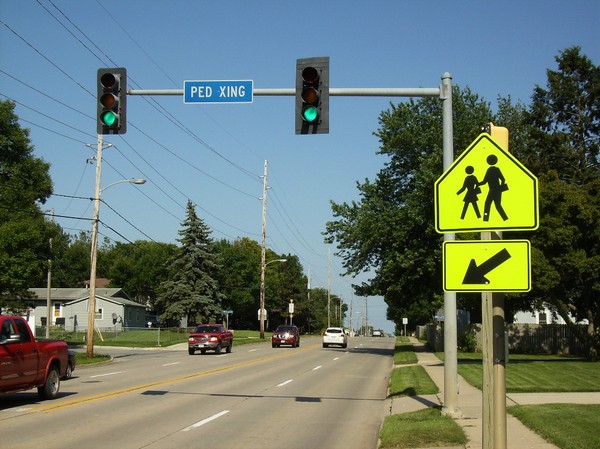 ped xing street sign