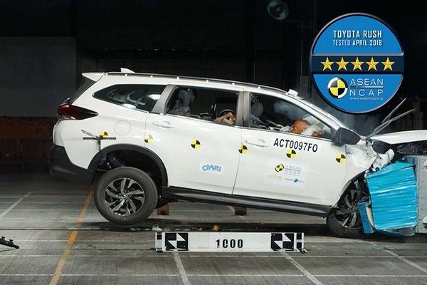 Toyota Rush on a safty test of ASEAN NCAP