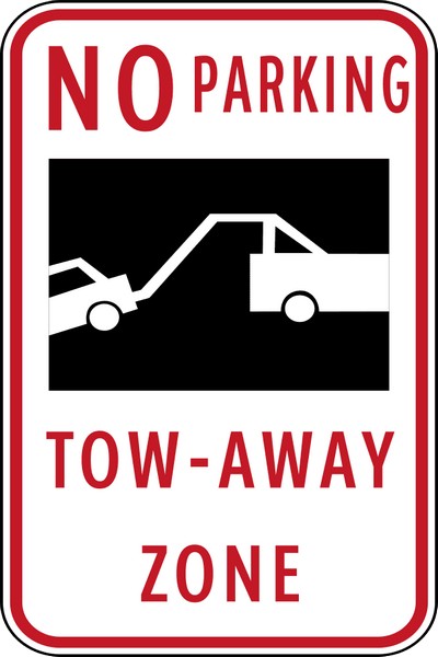 No Parking, Tow-away Zone