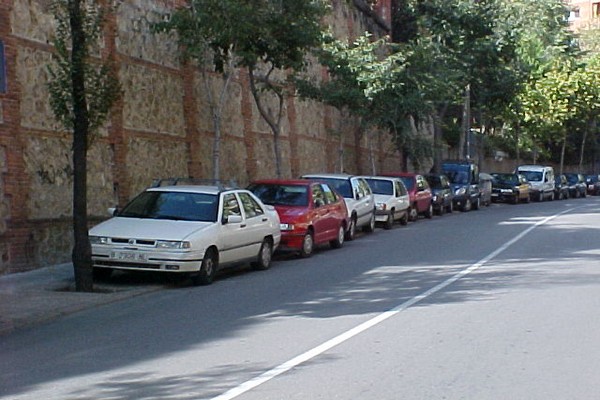 Parking on the pavement