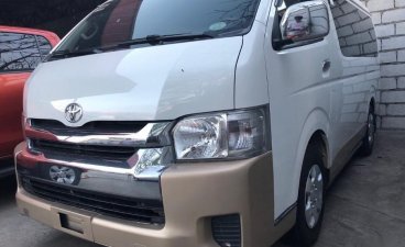 Selling Pearl White Toyota Hiace 2017 in Quezon City