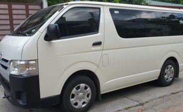 Selling White Toyota Hiace 2019 Manual Diesel at 10000 km in Quezon City