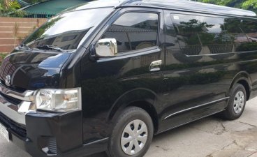 Selling Black Toyota Hiace 2018 Manual Diesel at 10000 km in Quezon City