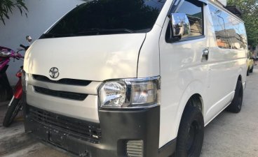 White Toyota Hiace 2017 Manual Diesel for sale in Quezon City