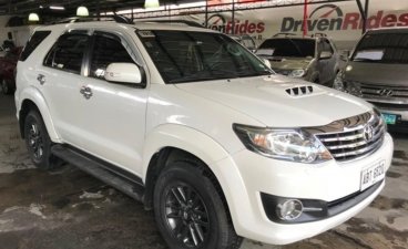 Pearl White 2015 Toyota Fortuner Diesel Automatic for sale in Quezon City