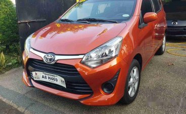 Orange Toyota Wigo 2019 Manual Gasoline for sale