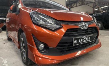 Orange Toyota Wigo 2018 Automatic Gasoline for sale 