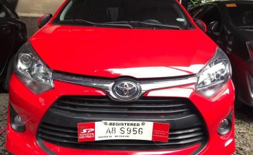 Red Toyota Wigo 2019 Hatchback for sale in Quezon City 