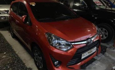 Orange Toyota Wigo 2018 Manual Gasoline for sale 