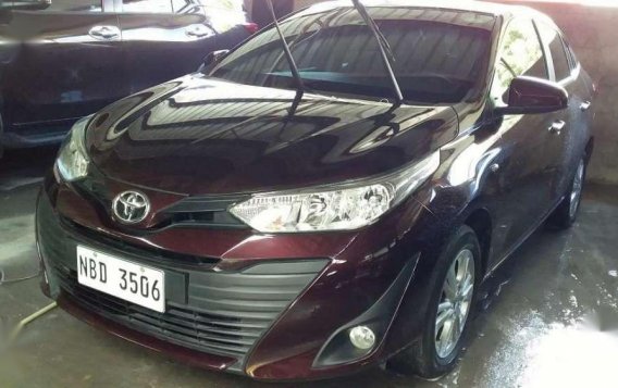 2019 Toyota Vios 1.3E NewLook Automatic Blackish Red -1
