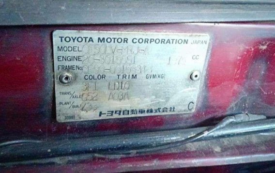 TOYOTA TAMARAW FX 2C diesel engine aircon 1995 mdl-6