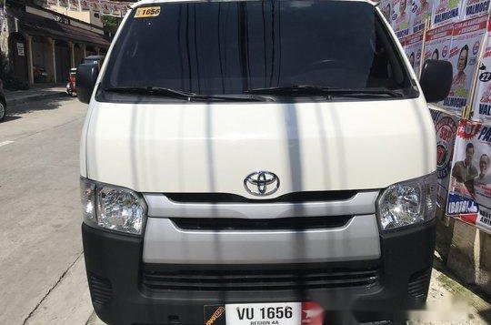 Selling White Toyota Hiace 2017 Manual Diesel at 15000 km in Quezon City