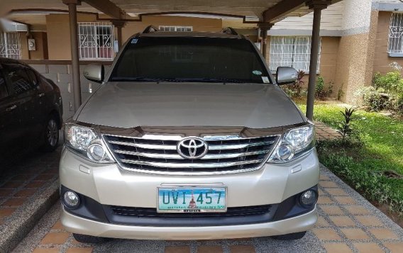 Gold Toyota Fortuner 2012 at 90000 for sale in Olongapo-7