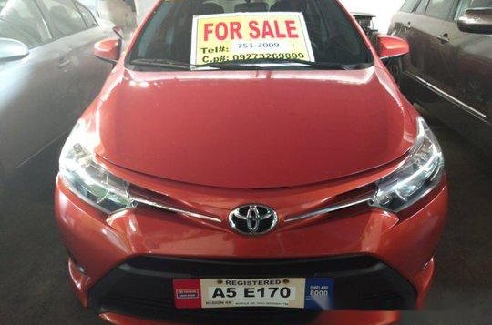 Orange Toyota Vios 2018 Manual Gasoline for sale in Quezon City
