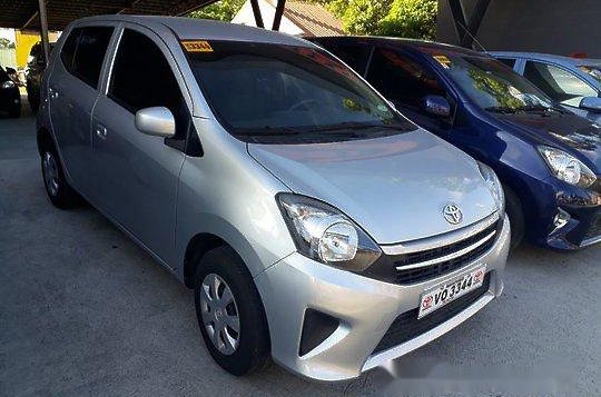 Silver Toyota Wigo 2017 Manual Gasoline for sale 