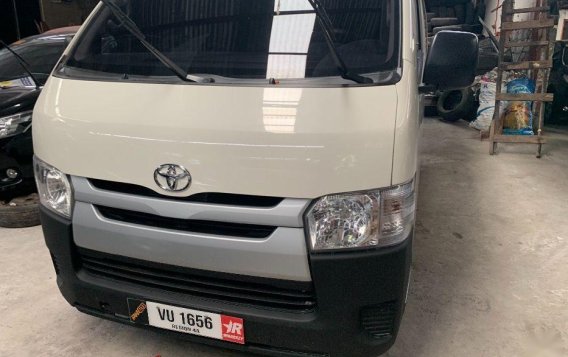 Selling White Toyota Hiace 2017 Manual Diesel at 20000 in Quezon City