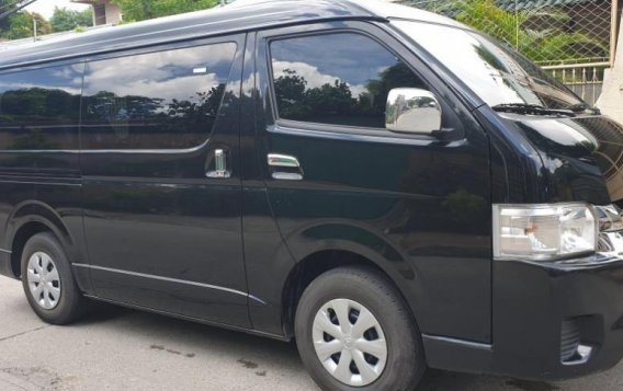 Selling Black Toyota Hiace 2018 Manual Diesel at 10000 km in Quezon City