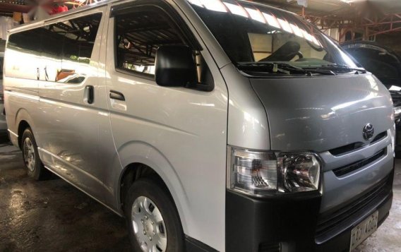 Silver Toyota Hiace 2019 Manual Diesel for sale in Quezon City-1