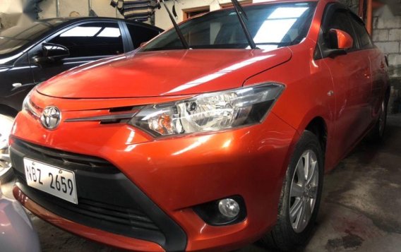 Orange Toyota Vios 2017 Manual Gasoline for sale in Quezon City