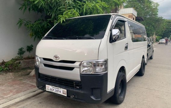 Selling White Toyota Hiace 2017 Manual Diesel in Quezon City