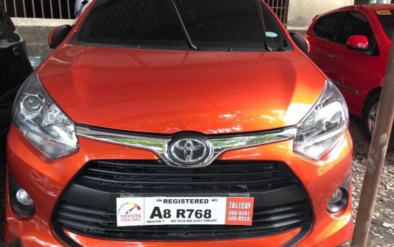 Orange Toyota Wigo 2019 Manual Gasoline for sale in Quezon City