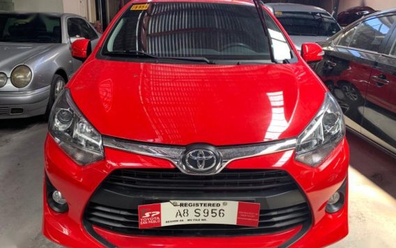 Red Toyota Wigo 2019 for sale in Quezon City