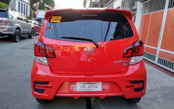 Red Toyota Wigo 2018 Hatchback Automatic Gasoline for sale in Manila-6