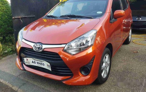 Orange Toyota Wigo 2019 Manual Gasoline for sale