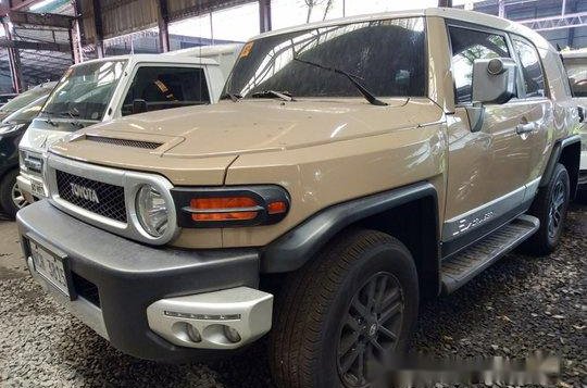 Beige Toyota Fj Cruiser 2016 Automatic Gasoline for sale