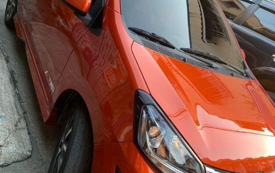 Orange Toyota Wigo 2018 for sale in Quezon City