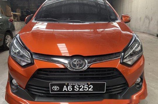 Orange Toyota Wigo 2018 Automatic Gasoline for sale -1