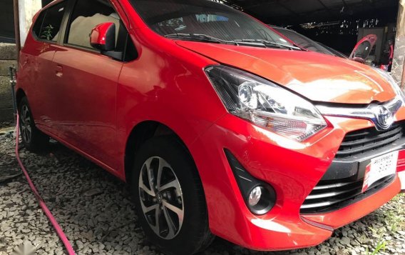 Red Toyota Wigo 2019 Hatchback for sale in Quezon City -1