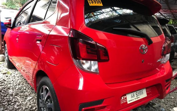 Red Toyota Wigo 2019 Hatchback for sale in Quezon City -2