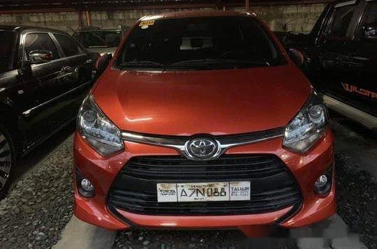 Orange Toyota Wigo 2018 Manual Gasoline for sale -1