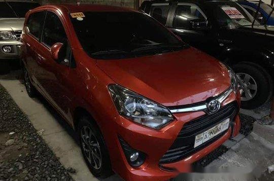 Orange Toyota Wigo 2018 Manual Gasoline for sale -3