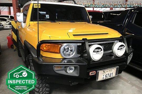 Yellow Toyota Fj Cruiser 2016 for sale in Quezon City