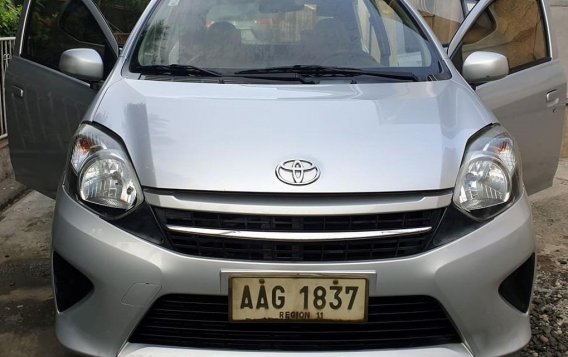 Silver Toyota Wigo 2015 for sale in Davao-5