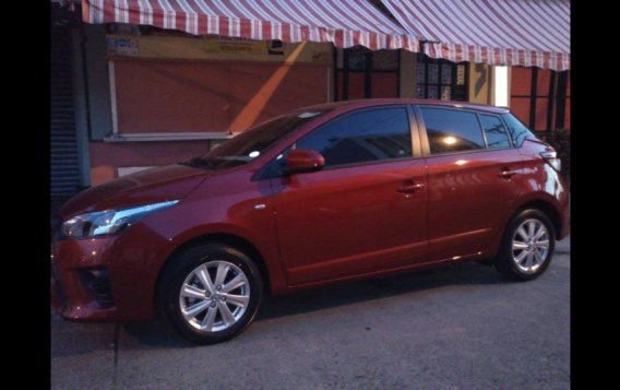 Red Toyota Yaris 2015 Hatchback for sale in Manila-1