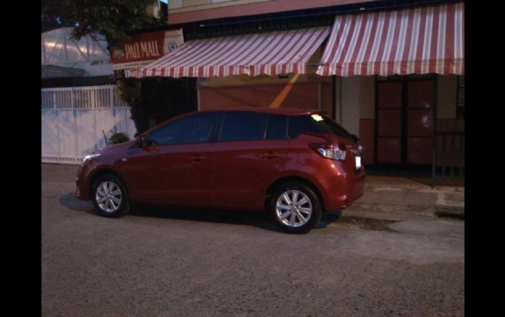 Red Toyota Yaris 2015 Hatchback for sale in Manila-8