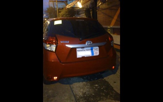 Red Toyota Yaris 2015 Hatchback for sale in Manila-5