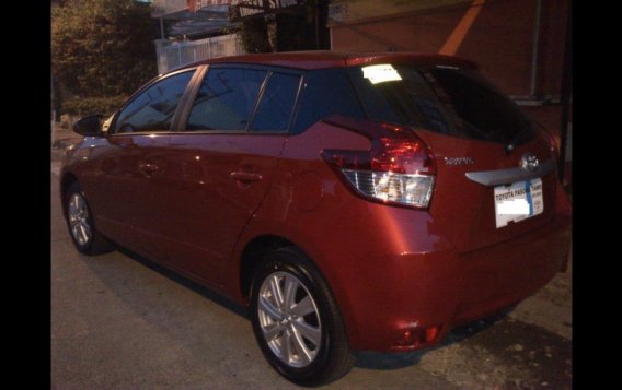 Red Toyota Yaris 2015 Hatchback for sale in Manila-2