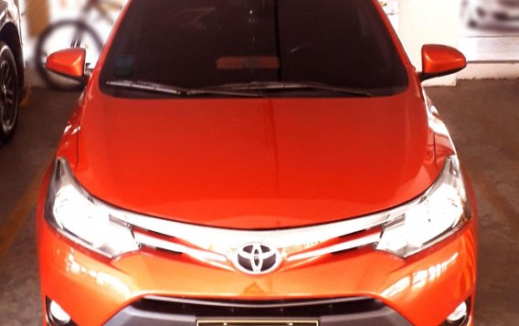 Orange Toyota Vios 2016 Sedan at Automatic  for sale in Manila