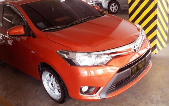 Orange Toyota Vios 2016 Sedan at Automatic  for sale in Manila-3