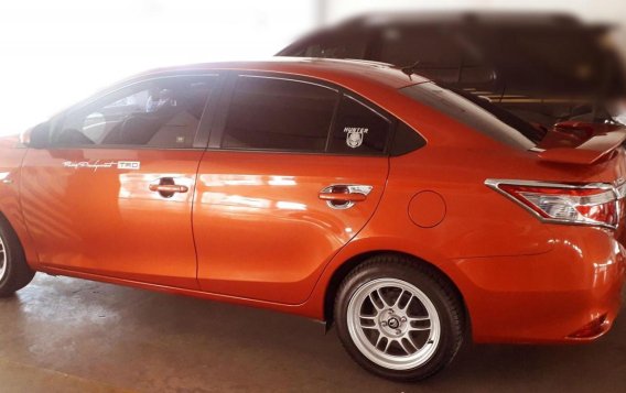 Orange Toyota Vios 2016 Sedan at Automatic  for sale in Manila-1