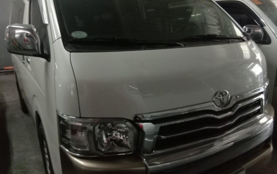 Pearlwhite Toyota Hi Ace Super Grandia 2017 for sale in Quezon City