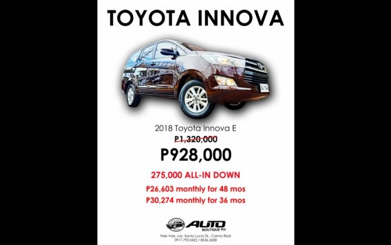 Selling Red Toyota Innova 2018 in Cainta