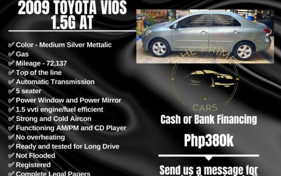 Silver Toyota Vios 2009 for sale in Quezon