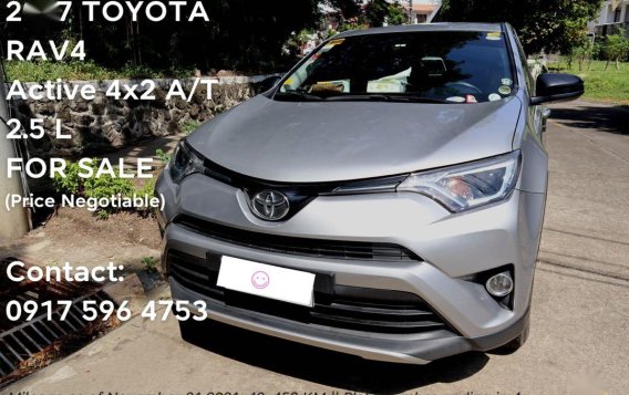 Silver Toyota Rav4 2017 for sale in Muntinlupa-6